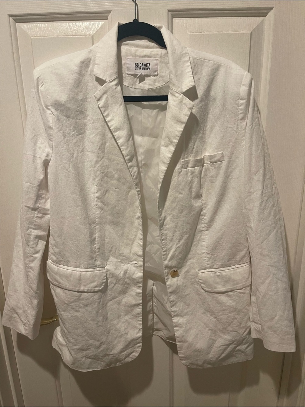 BB Dakota by Steve Madden | White Linen Blend Blazer | Size Small